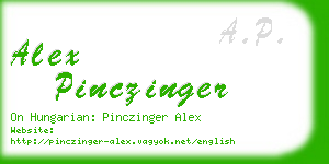 alex pinczinger business card